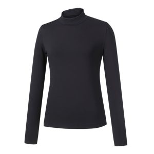 Áo Đánh Golf Nữ Descente Semi Pro Mockneck - Đen