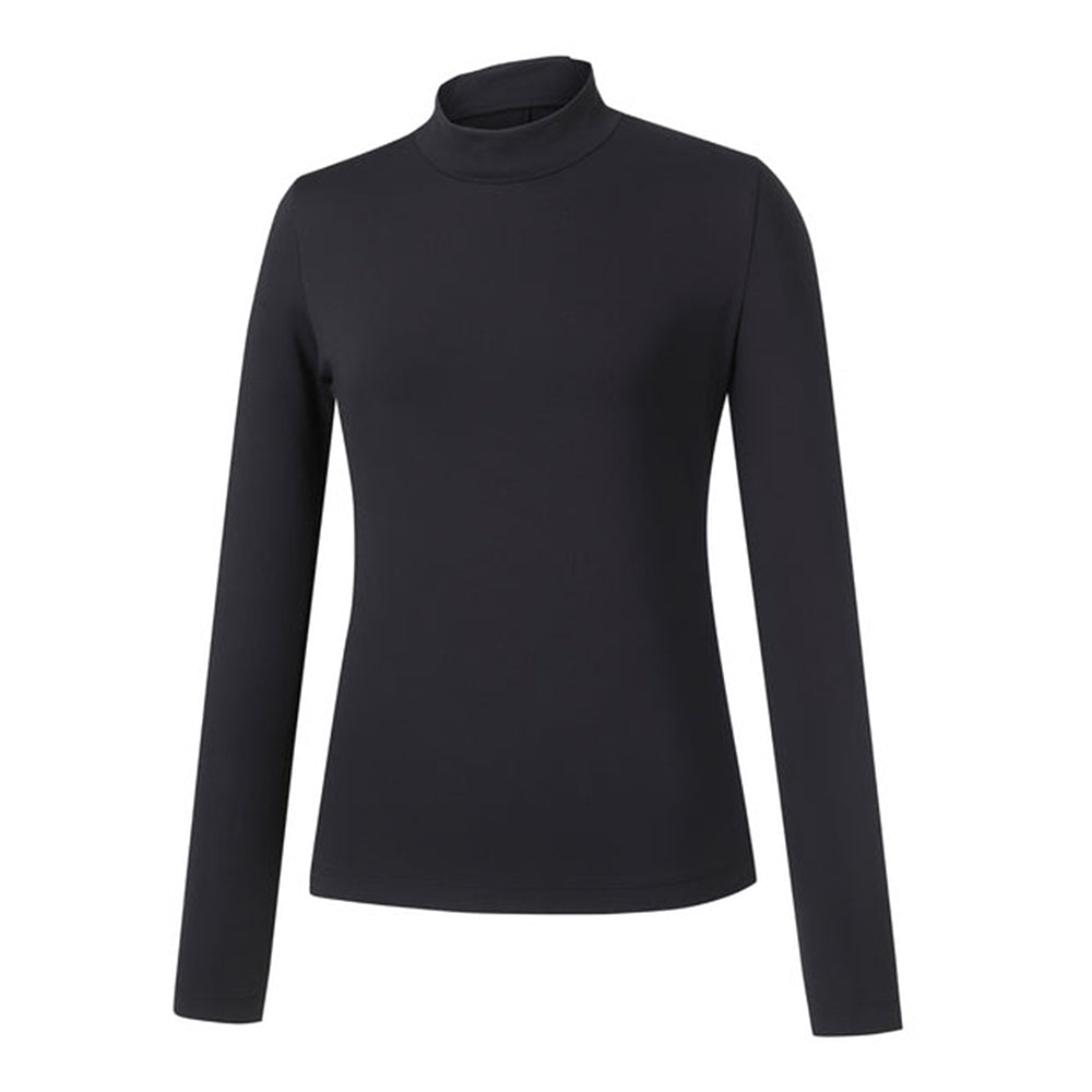Áo Đánh Golf Nữ Descente Semi Pro Mockneck - Đen