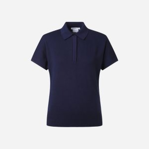 Áo Đánh Golf Nữ Descente Sleeve Knit - Xanh Navy