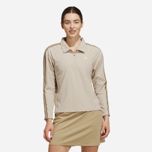 Áo Polo Nữ Adidas Climacool 3-Stripes Long Sleeve - Be