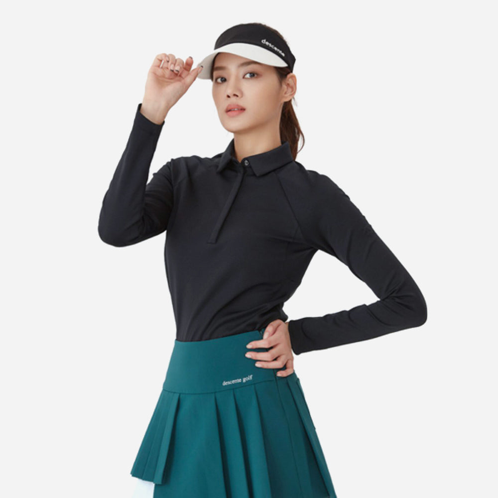 Áo Tay Dài Nữ Descente Thun Hot Melt Point Solid - Đen
