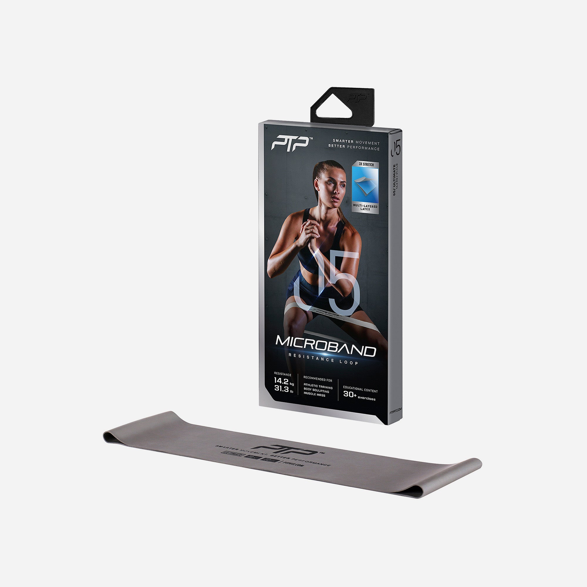 Băng Tập Đàn Hồi Bản Trung Bình Ptp Ultimate - Xám