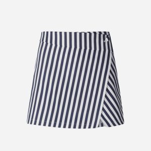 Chân Váy Nữ Descente Pinstripe Wrap - Xanh Navy