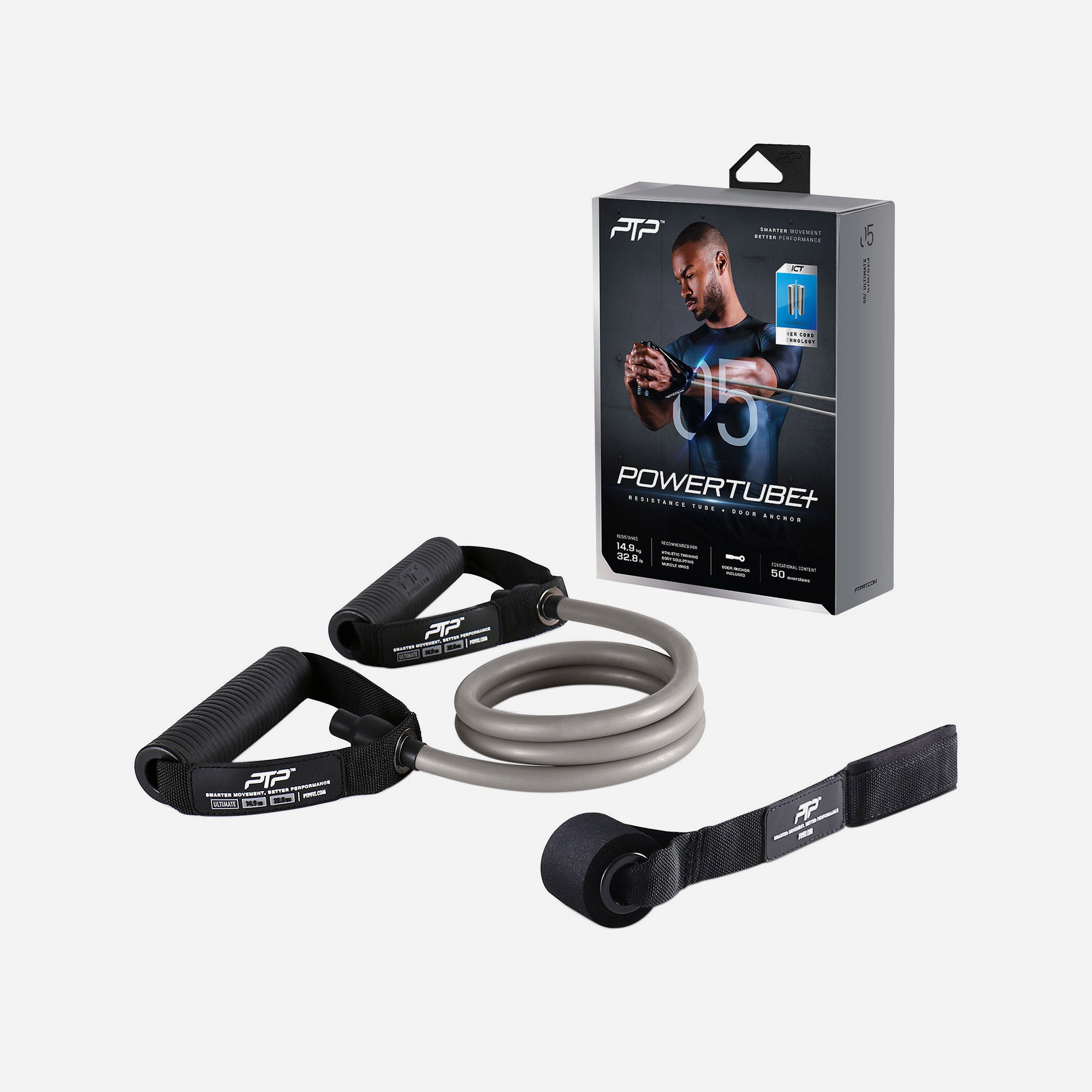 Dây Tập Đàn Hồi Ptp Powertube+ Ultimate - Xám